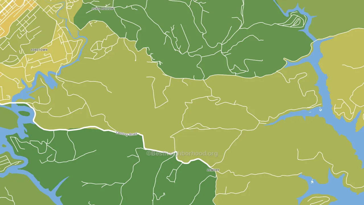 DeMory, TN block-group voter-turnout map