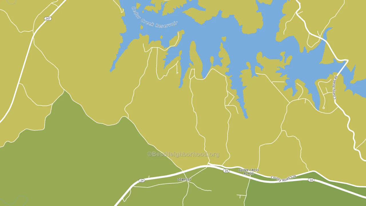 Dempsey, AL block-group voter-turnout map