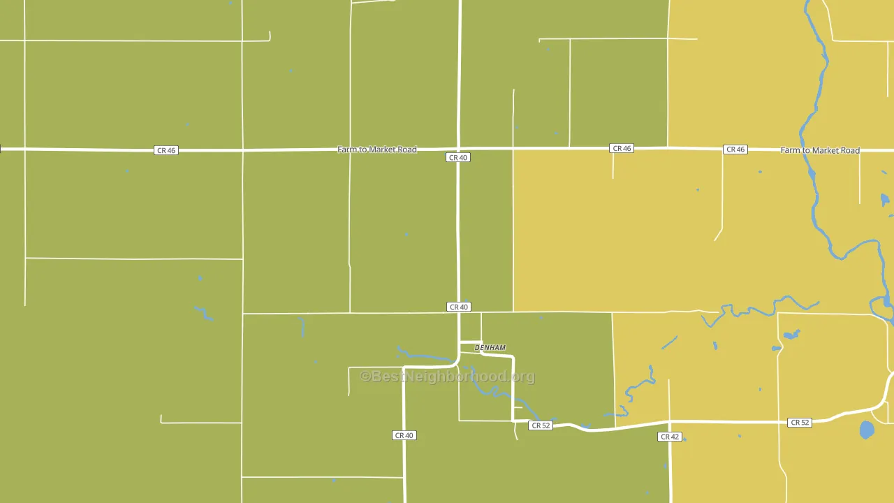 Denham, MN block-group voter-turnout map