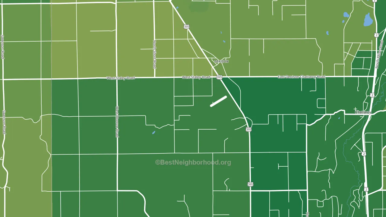 Denison, WA block-group voter-turnout map