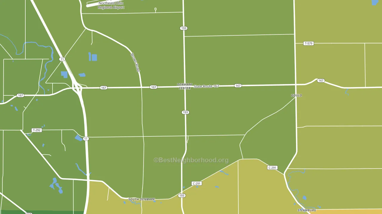 Denmark Center, OH block-group voter-turnout map