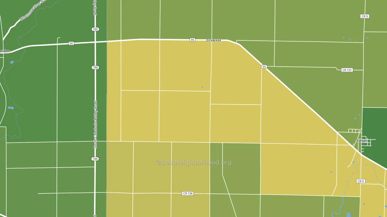 Denmark, OH block-group voter-turnout map