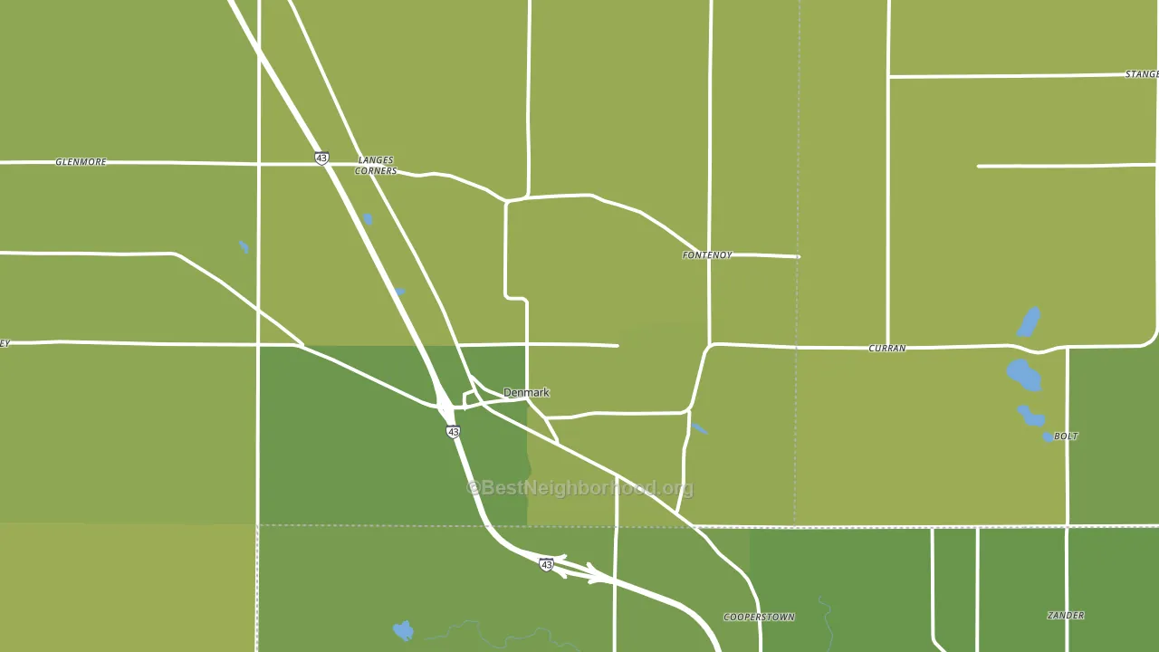 Denmark, WI block-group voter-turnout map