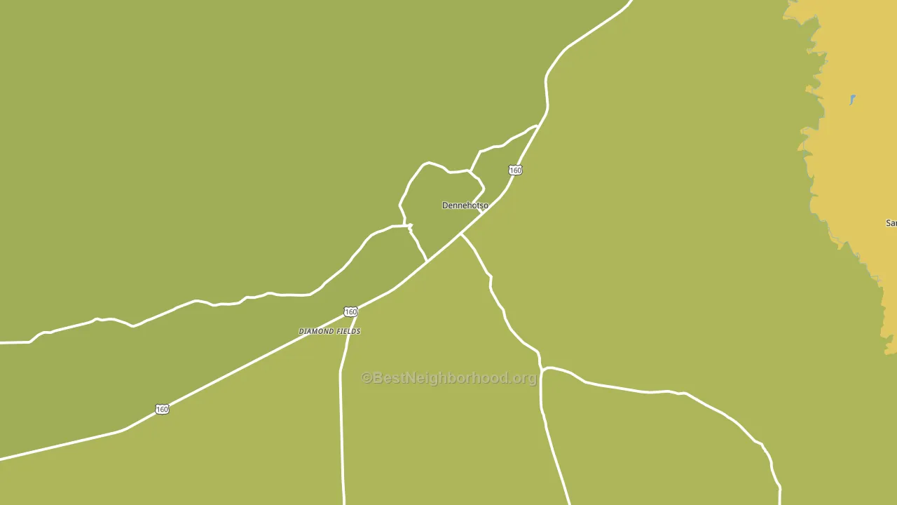 Dennehotso, AZ block-group voter-turnout map