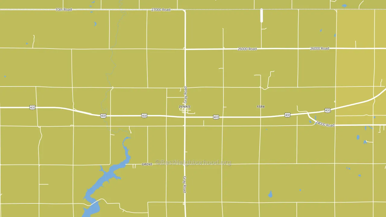 Dennis, KS block-group voter-turnout map