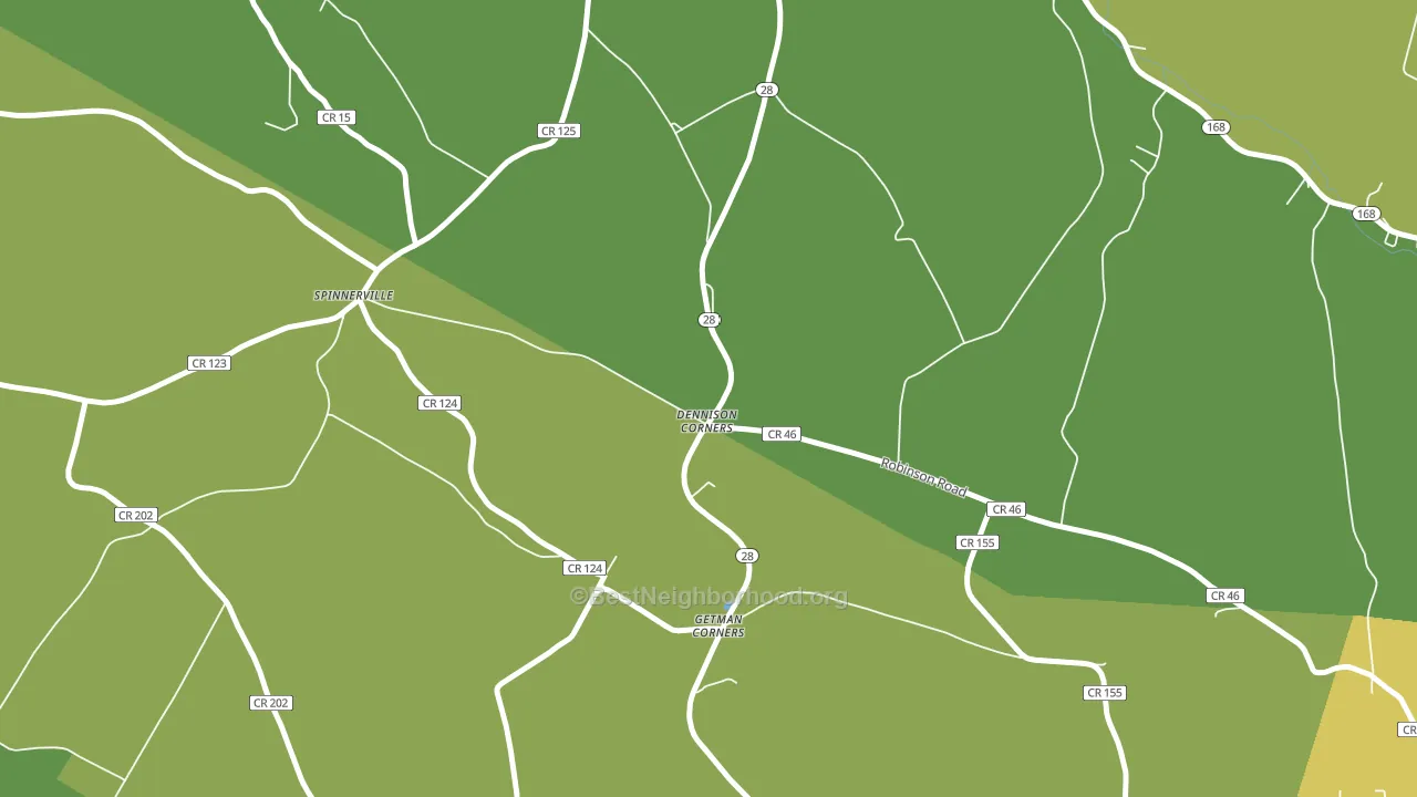 Dennison Corners, NY block-group voter-turnout map