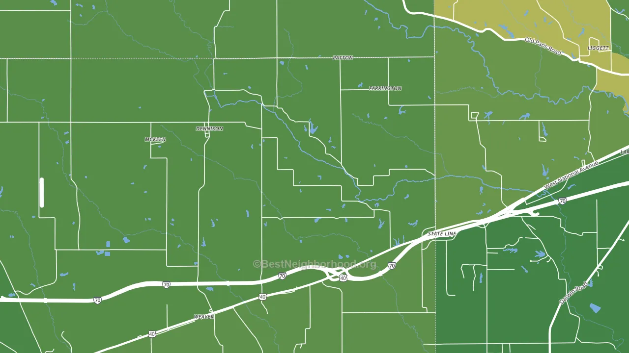 Dennison, IL block-group voter-turnout map