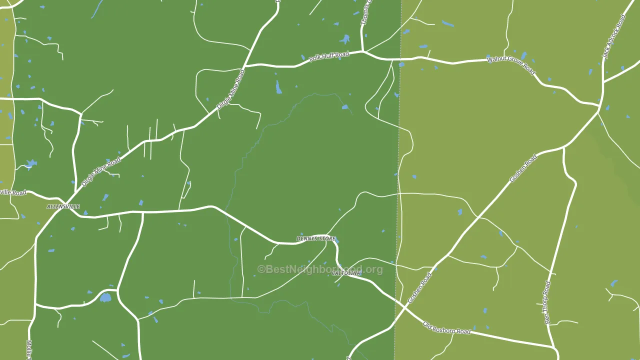 Denny Store, NC block-group voter-turnout map