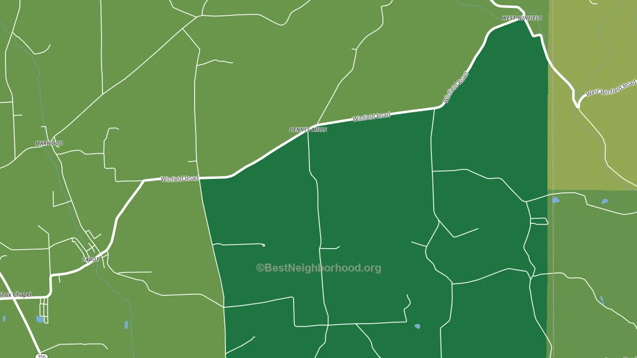 Dennys Mill, PA block-group voter-turnout map