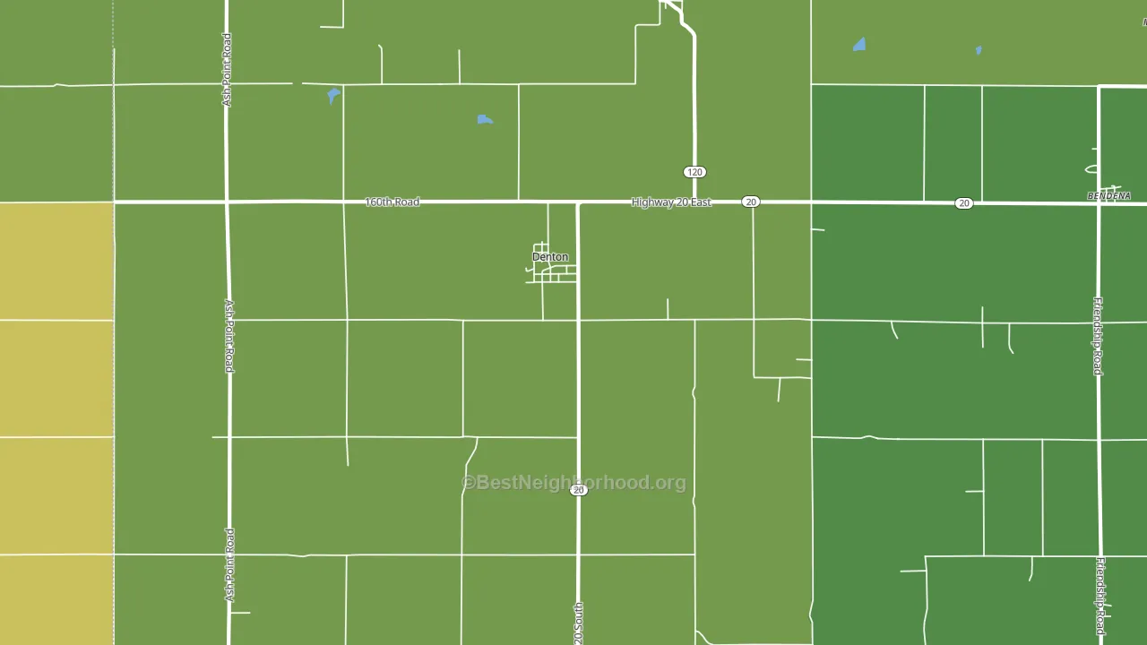 Denton, KS block-group voter-turnout map