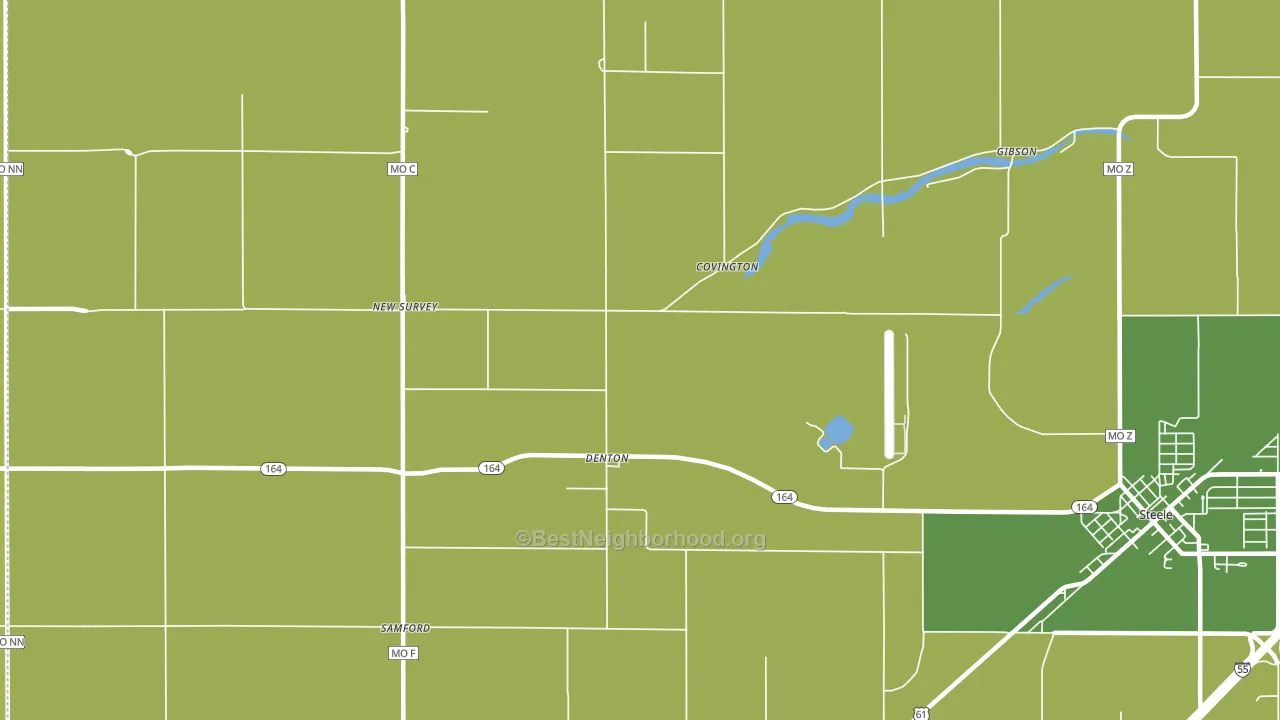 Denton, MO block-group voter-turnout map