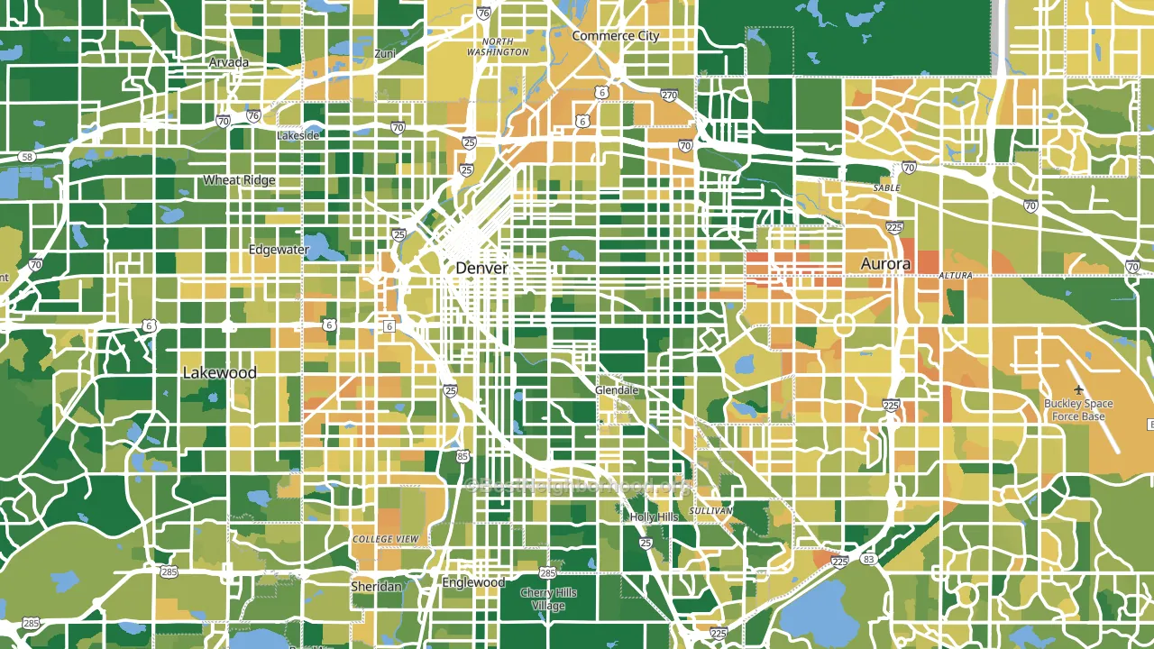 Denver, CO block-group voter-turnout map