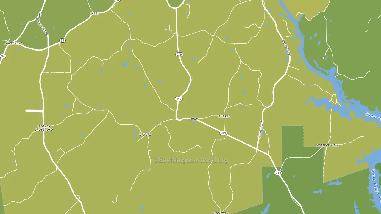 Denver, GA block-group voter-turnout map