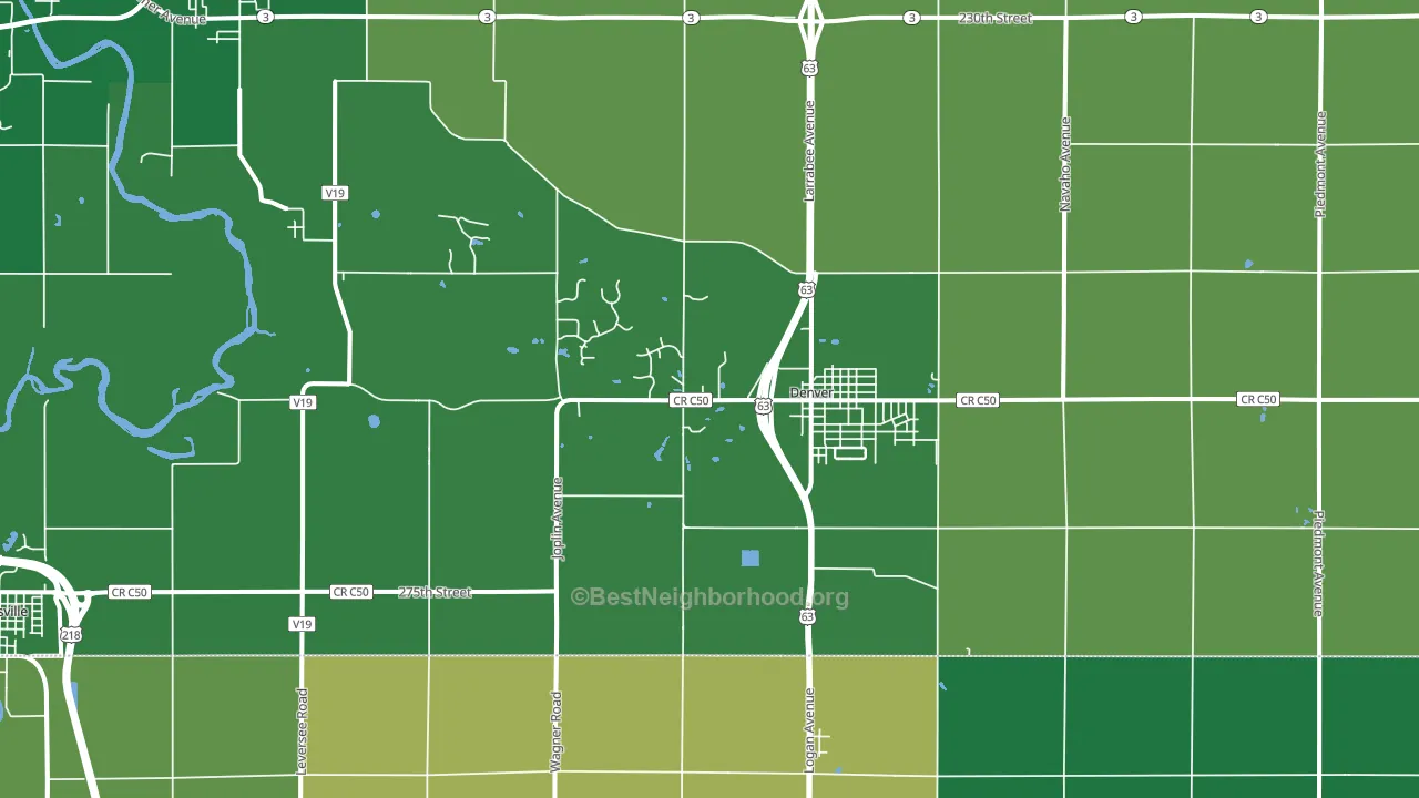 Denver, IA block-group voter-turnout map