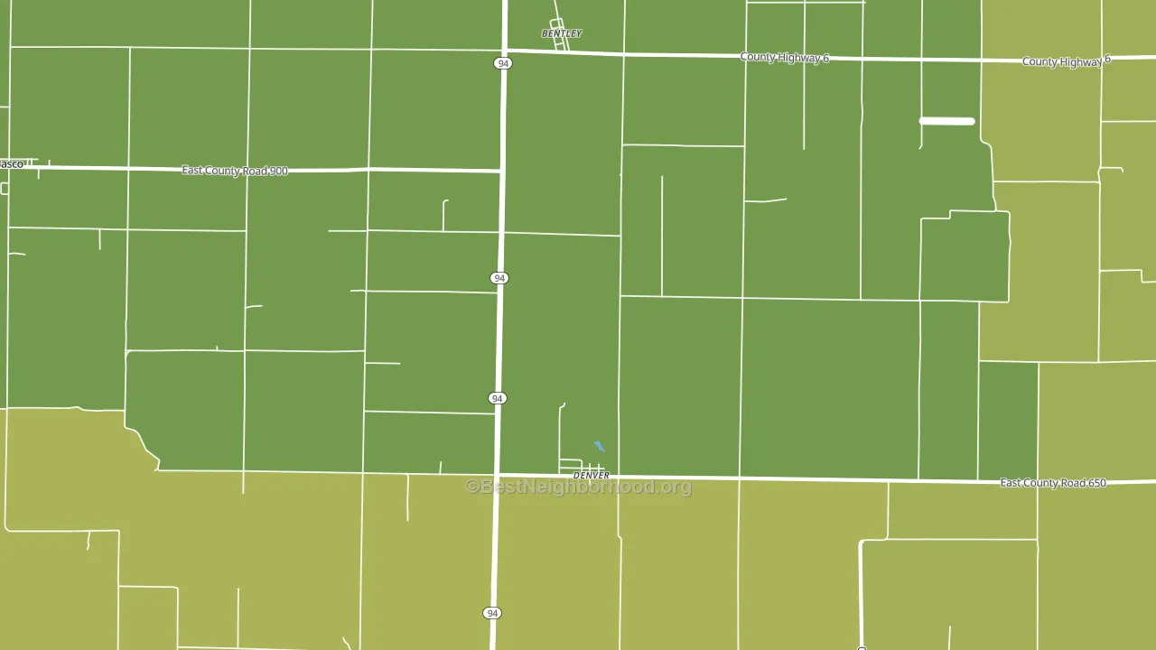 Denver, IL block-group voter-turnout map
