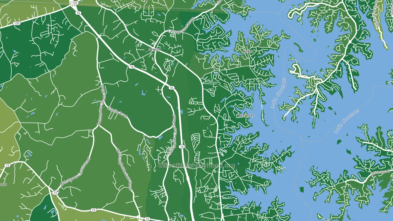 Denver, NC block-group voter-turnout map