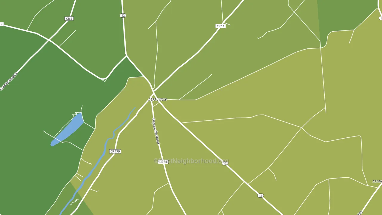 Depauville, NY block-group voter-turnout map
