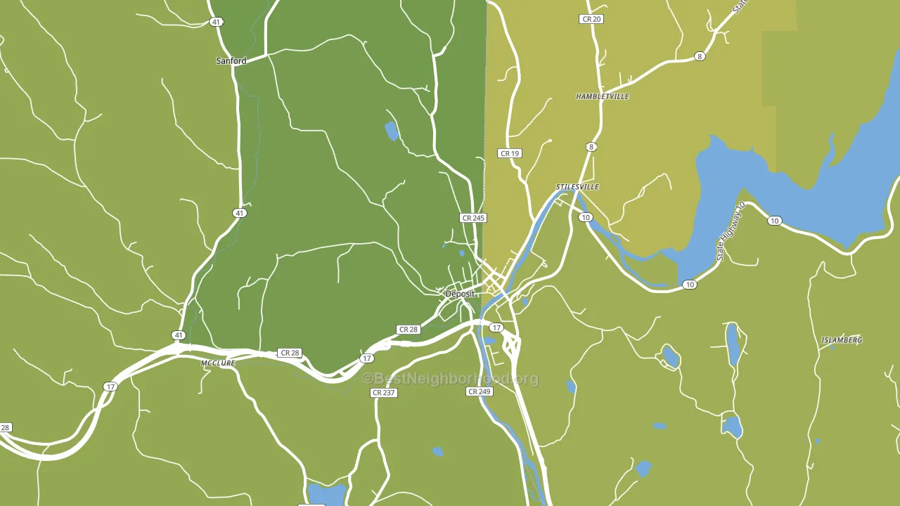 Deposit, NY block-group voter-turnout map
