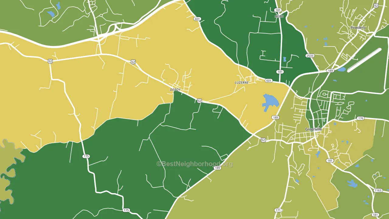 Depoy, KY block-group voter-turnout map