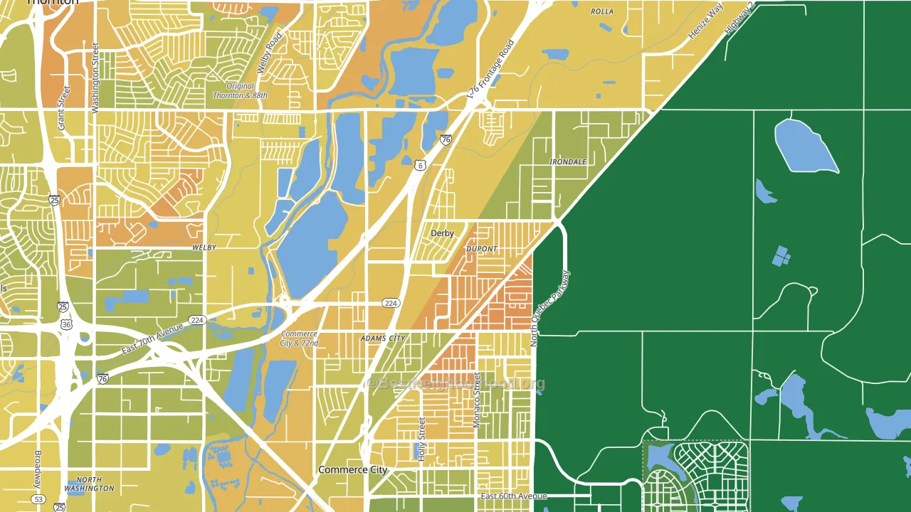 Derby, CO block-group voter-turnout map