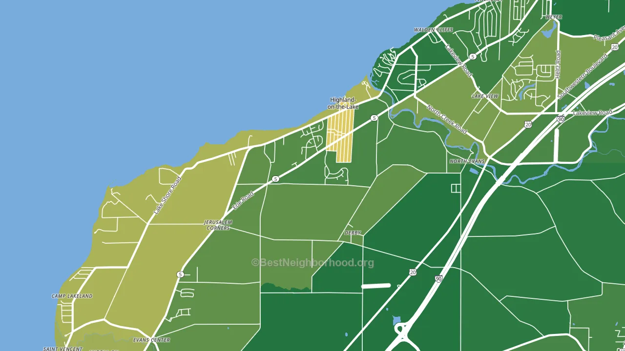 Derby, NY block-group voter-turnout map