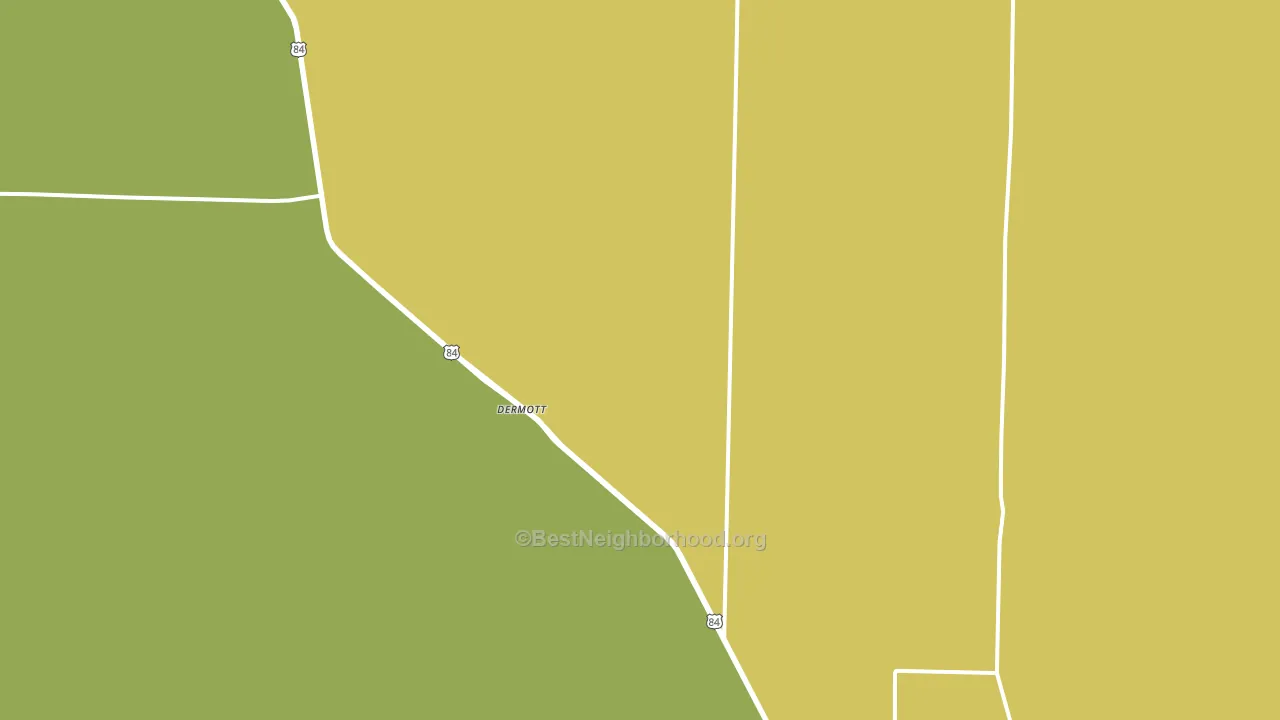 Dermott, TX block-group voter-turnout map