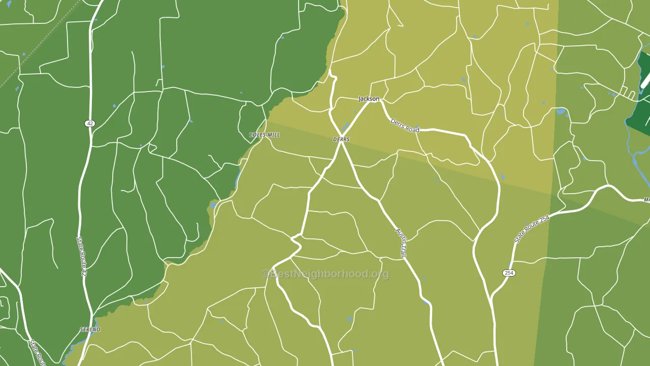 Derrs, PA block-group voter-turnout map