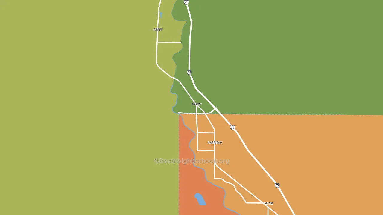 Derry, NM block-group voter-turnout map