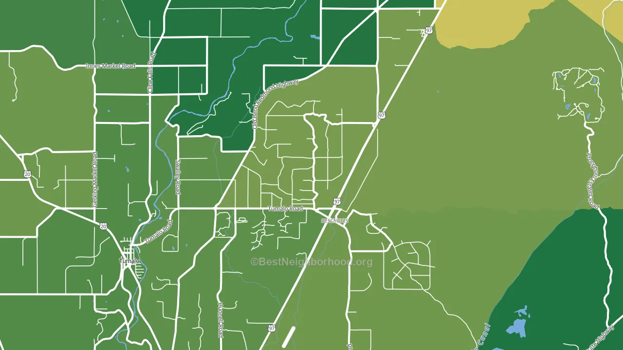 Deschutes Junction, OR block-group voter-turnout map