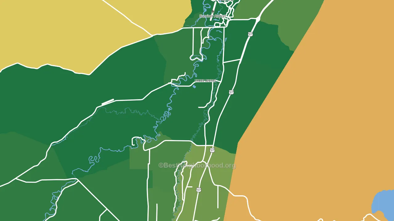Deschutes, OR block-group voter-turnout map
