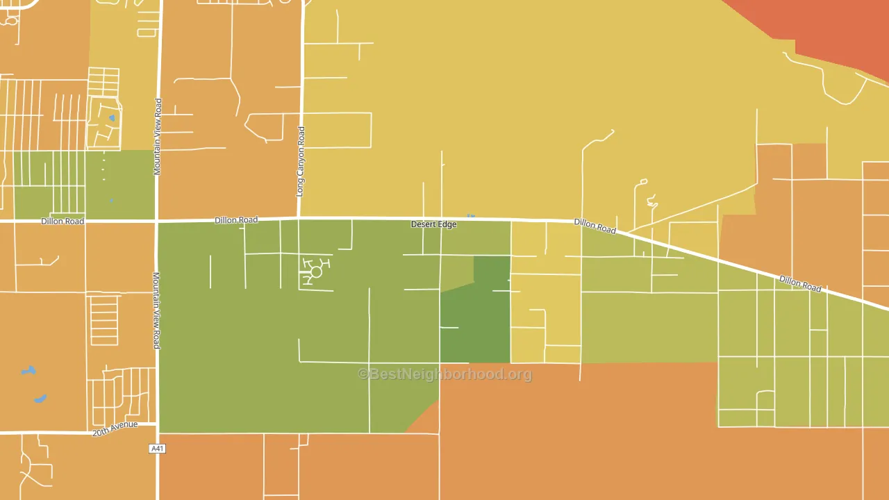 Desert Edge, CA block-group voter-turnout map