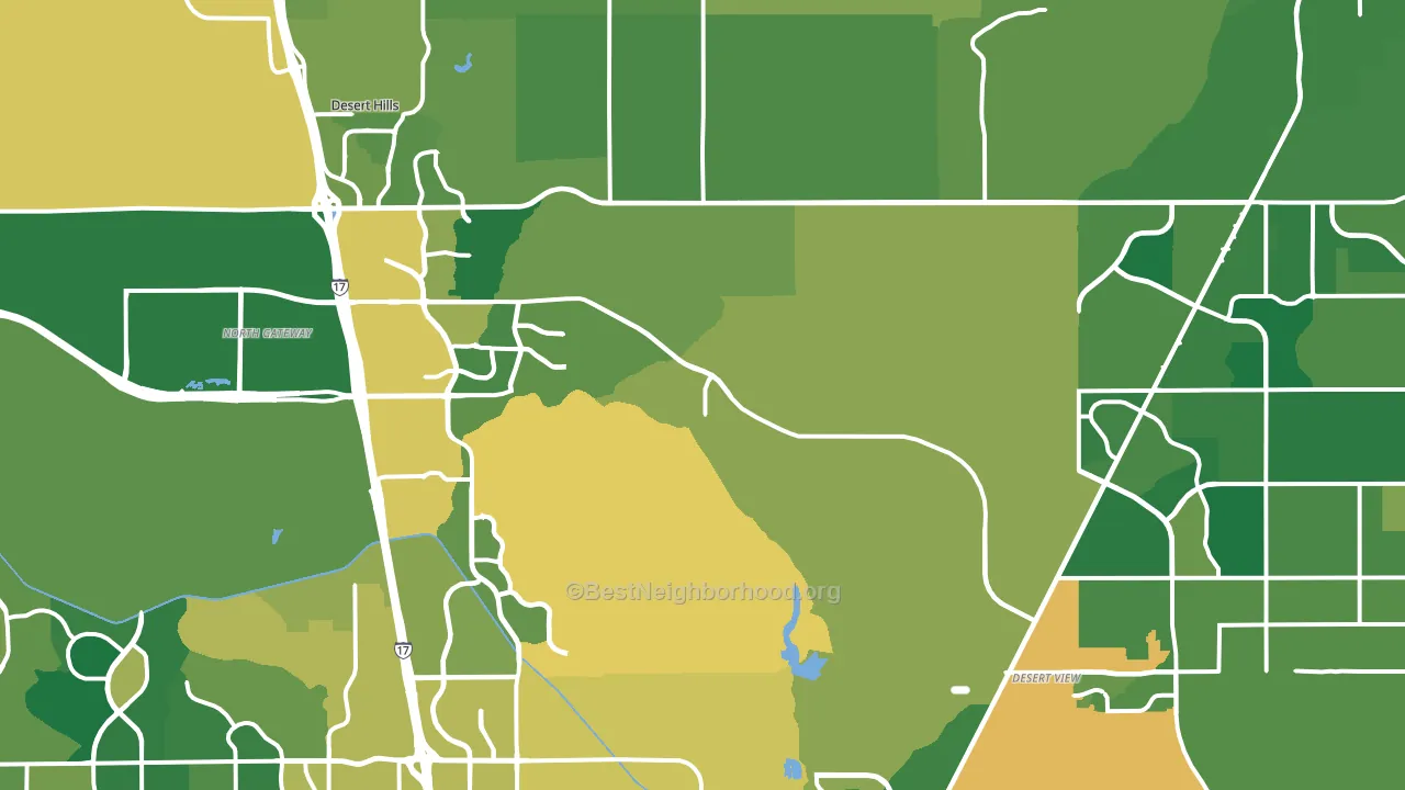 Desert Hills, Cave Creek, AZ block-group voter-turnout map