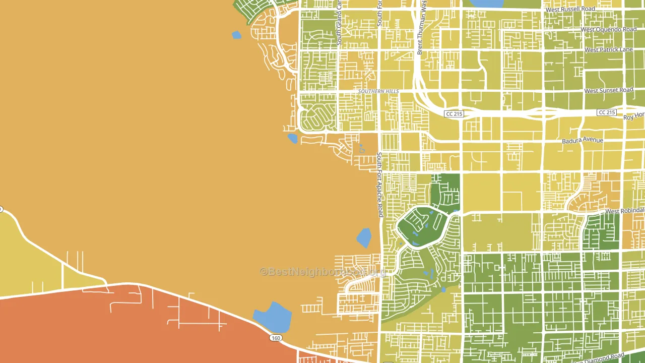 Desert Hills, Las Vegas, NV block-group voter-turnout map