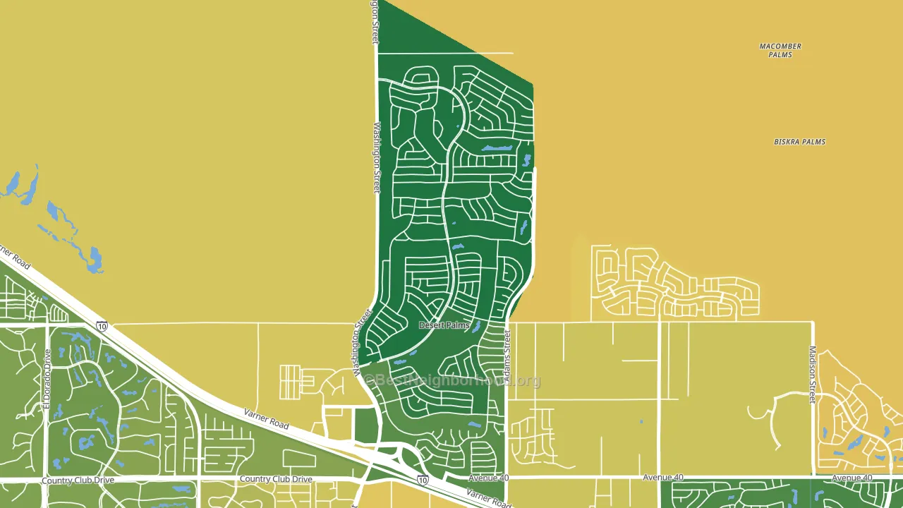 Desert Palms, CA block-group voter-turnout map