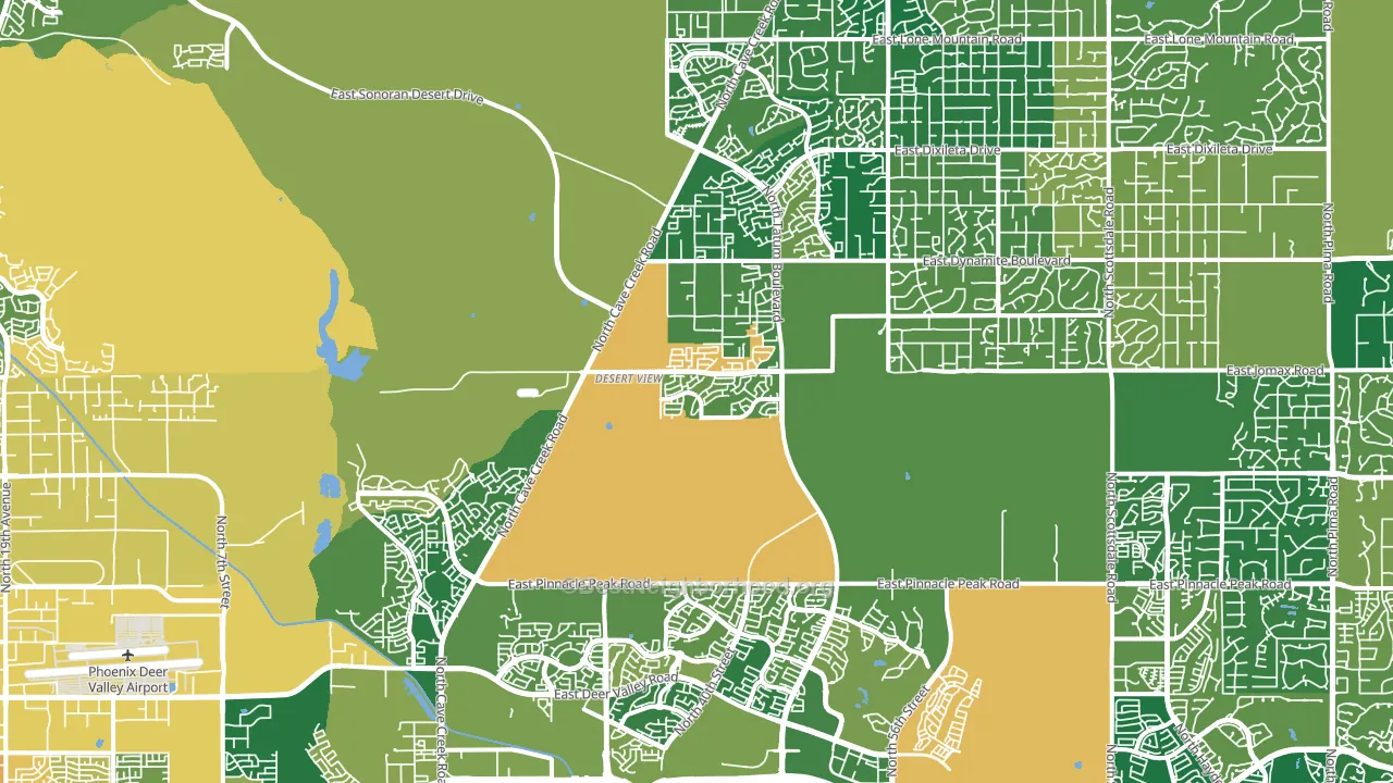 Desert View, Phoenix, AZ block-group voter-turnout map
