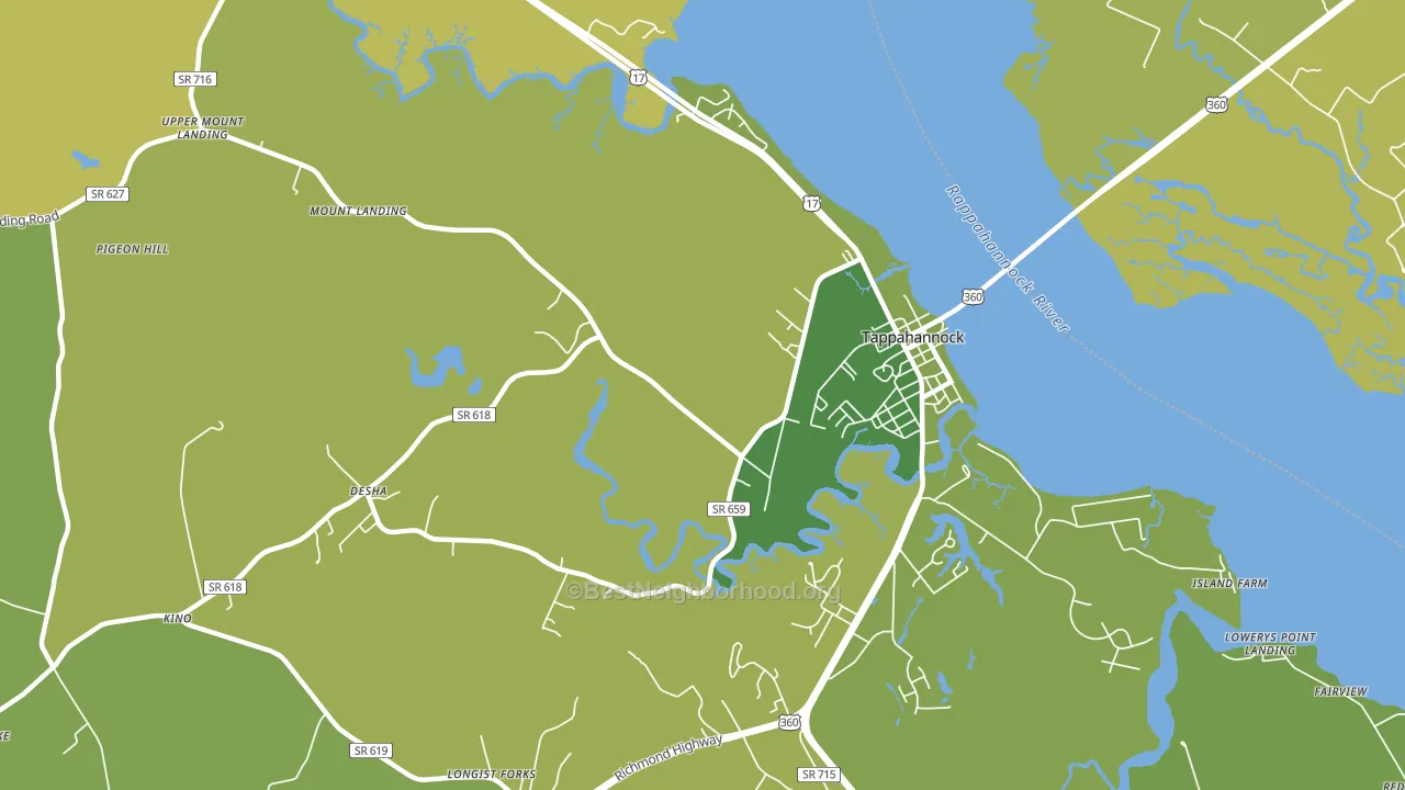 Desha, VA block-group voter-turnout map
