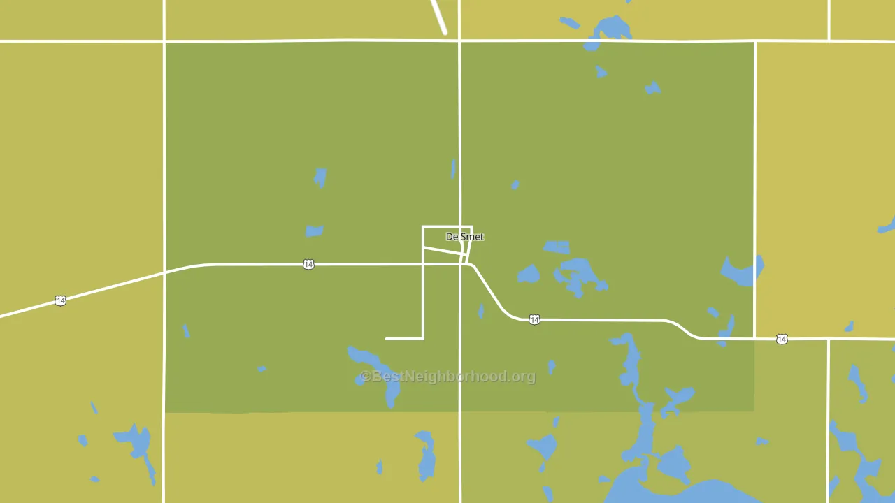 DeSmet, SD block-group voter-turnout map