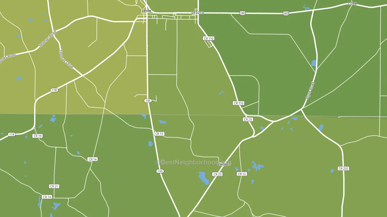 DeSoto, GA block-group voter-turnout map