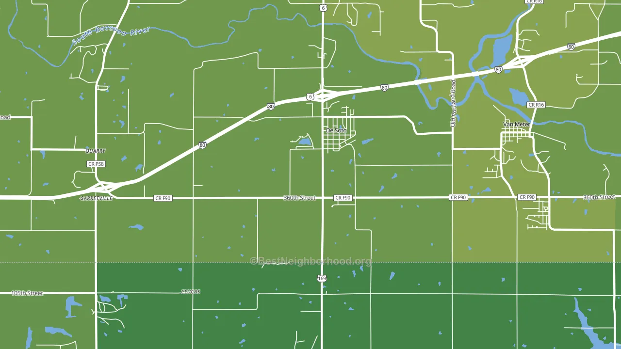 DeSoto, IA block-group voter-turnout map