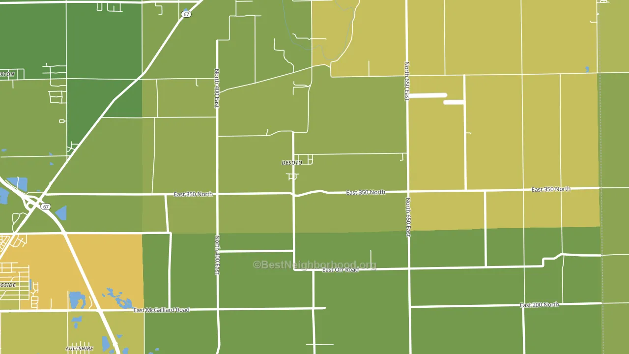 DeSoto, IN block-group voter-turnout map