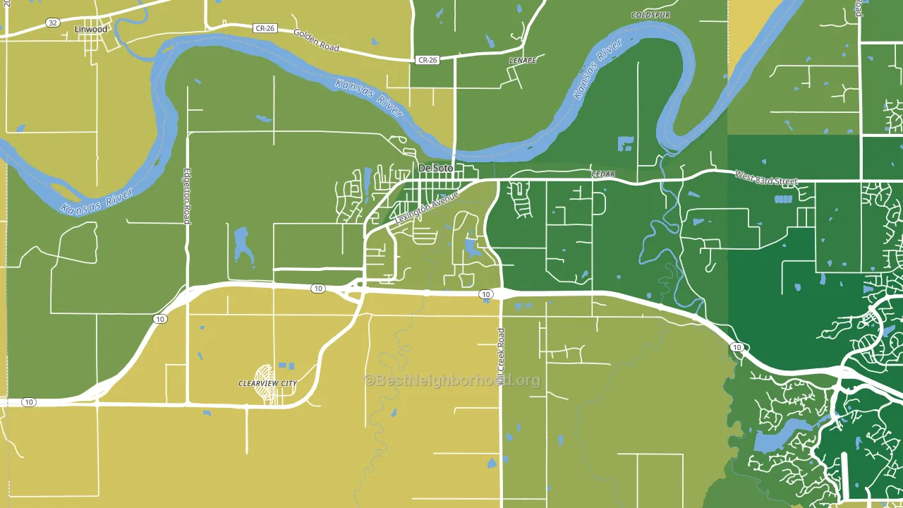DeSoto, KS block-group voter-turnout map