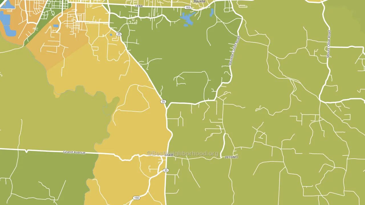 Detonti, AR block-group voter-turnout map