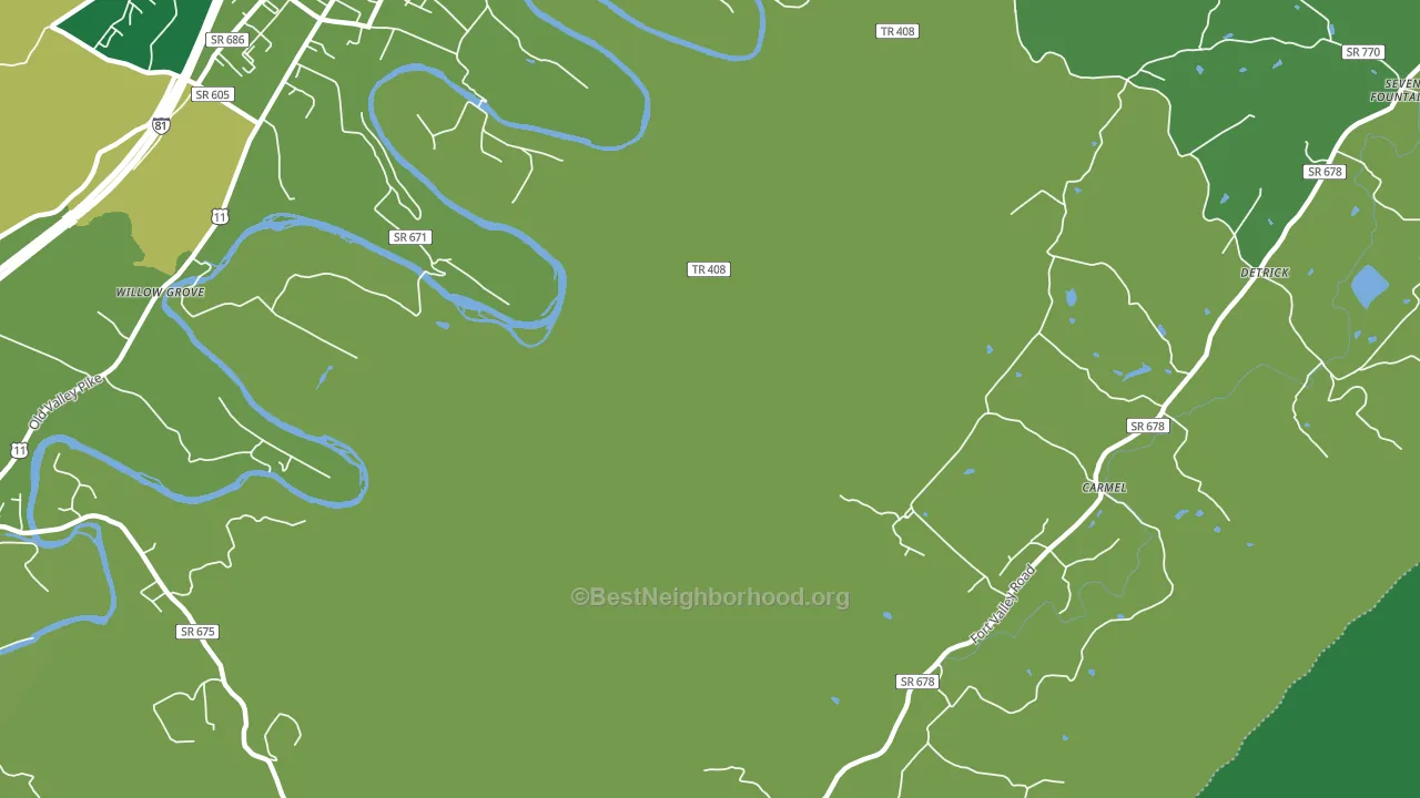 Detrick, VA block-group voter-turnout map