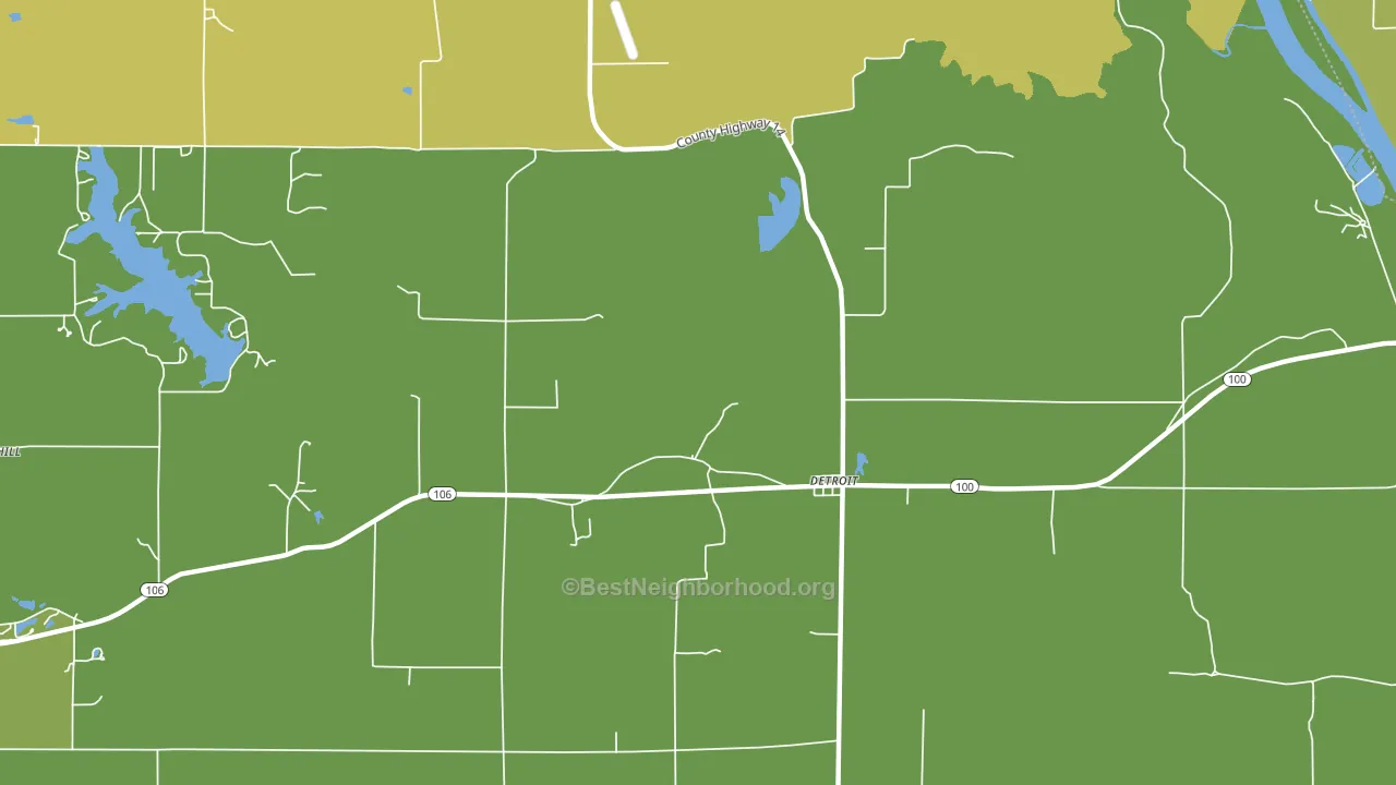 Detroit, IL block-group voter-turnout map