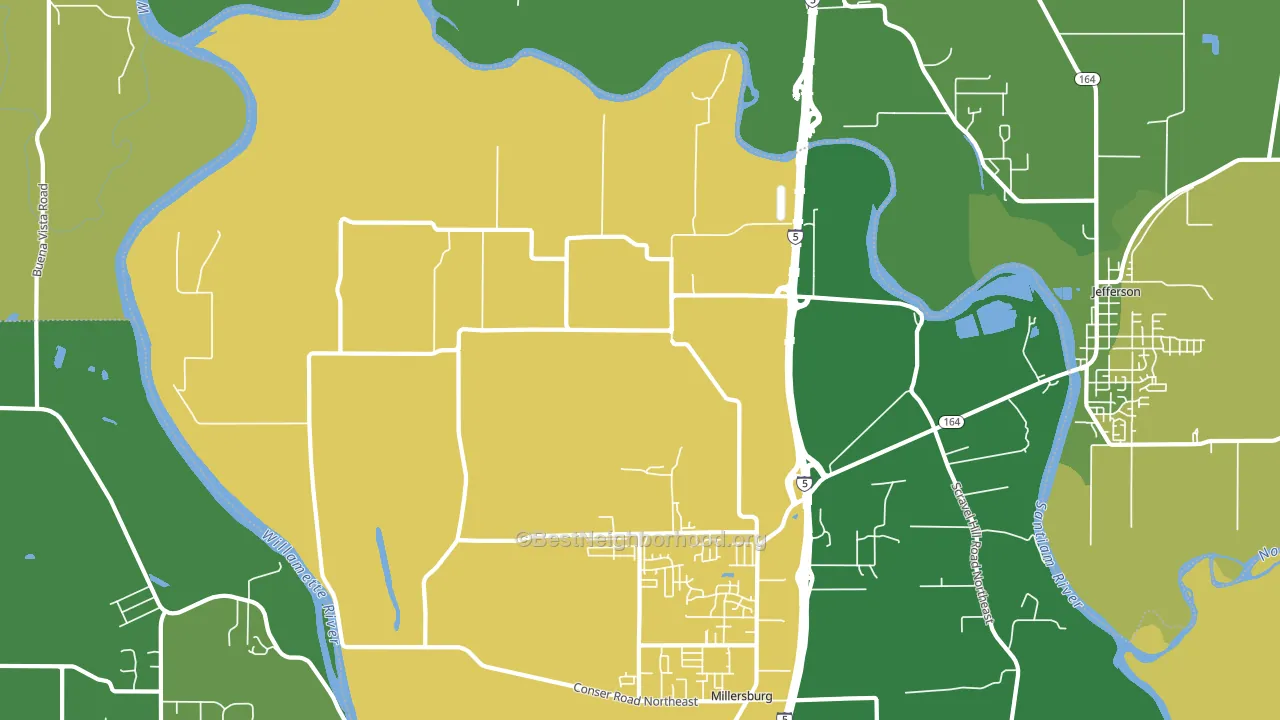 Dever, OR block-group voter-turnout map