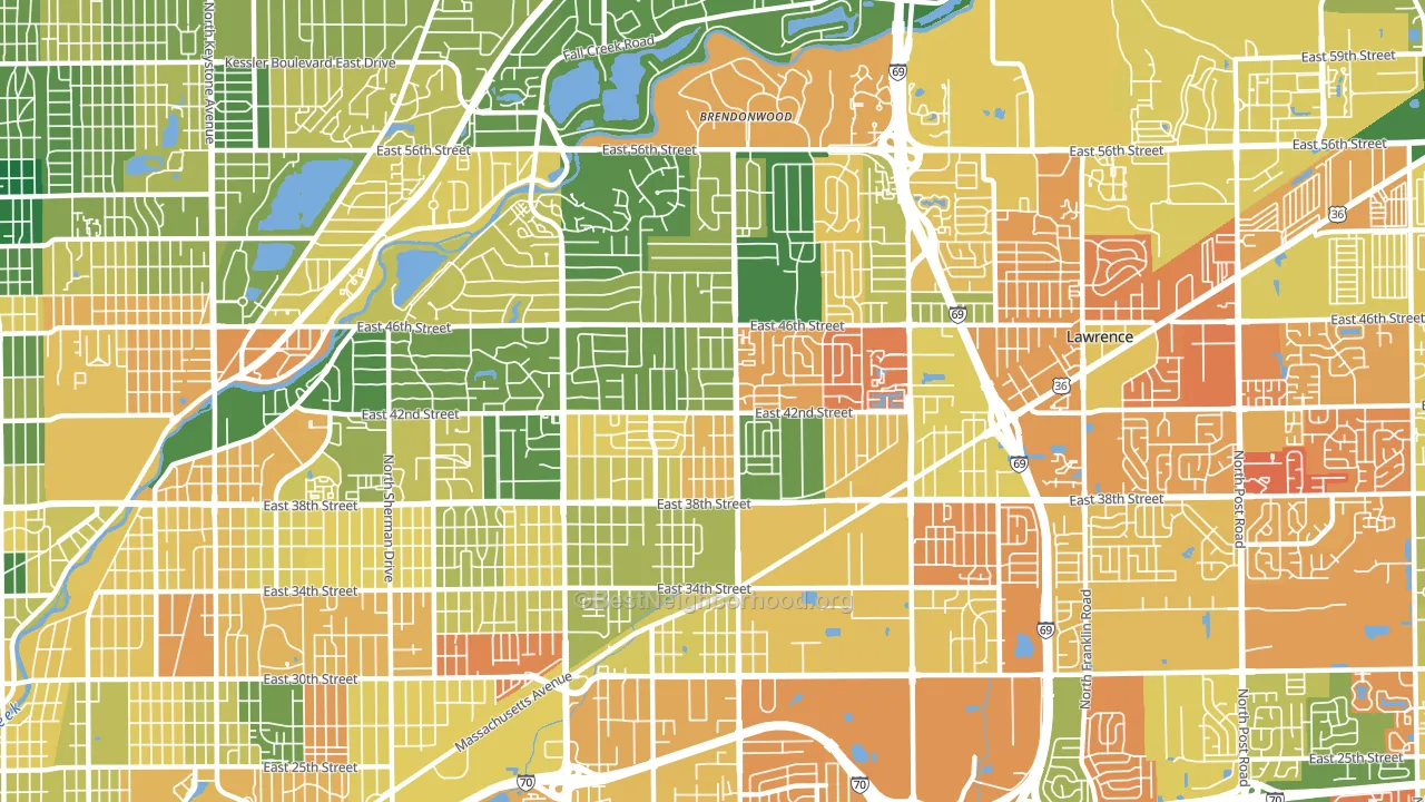 Devington, Indianapolis, IN block-group voter-turnout map