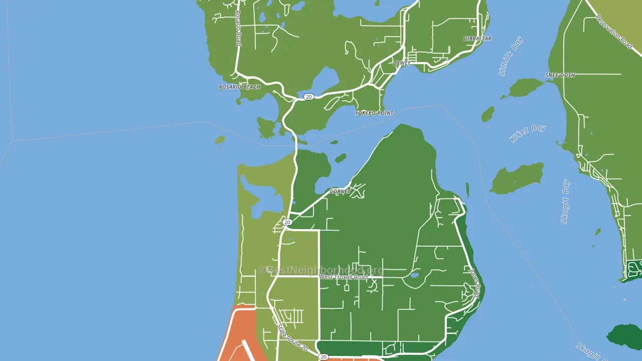 Dewey, WA block-group voter-turnout map