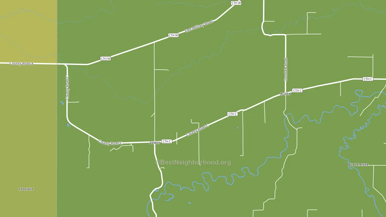 Dewey, WI block-group voter-turnout map