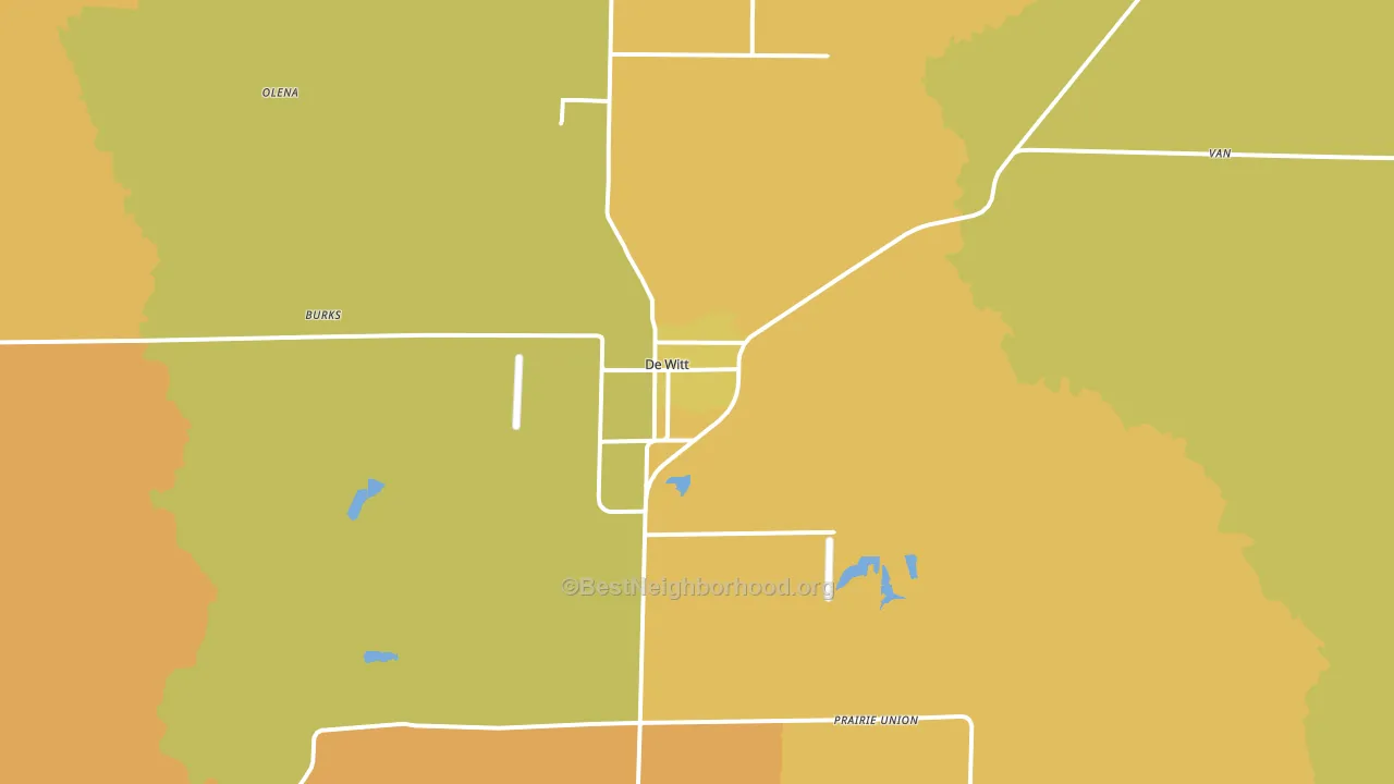 DeWitt, AR block-group voter-turnout map