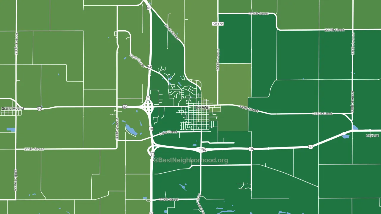 DeWitt, IA block-group voter-turnout map